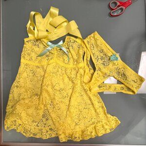 NEW!  Exposed, Size S/M, Lace Teddy with Matching Thong Set